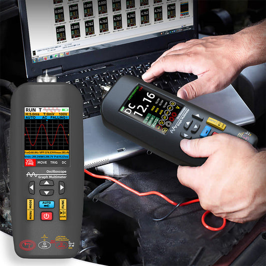 3-in-1-Grafik-Handmultimeter - Oszilloskop, Inspektor und Taschenlampe